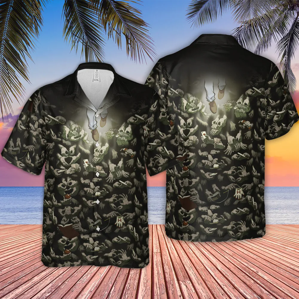 Funny Helping Hands Labyrinth Hawaiian Shirt - 3