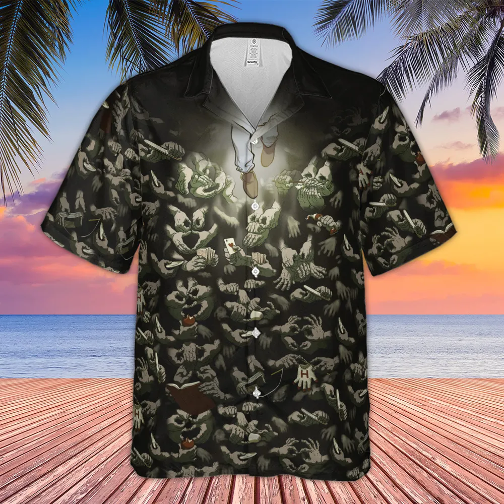 Funny Helping Hands Labyrinth Hawaiian Shirt - 7