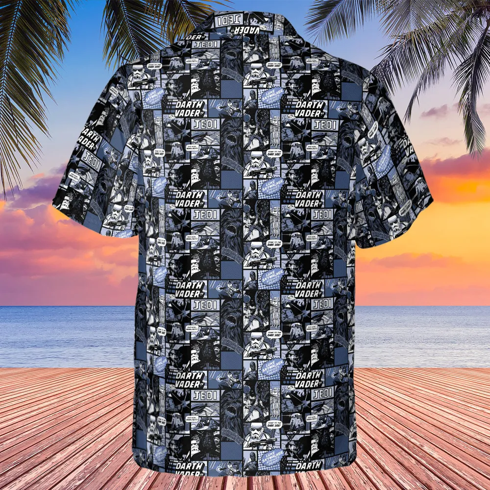 Star Wars Dark Side Comic Hawaiian Shirt - 3