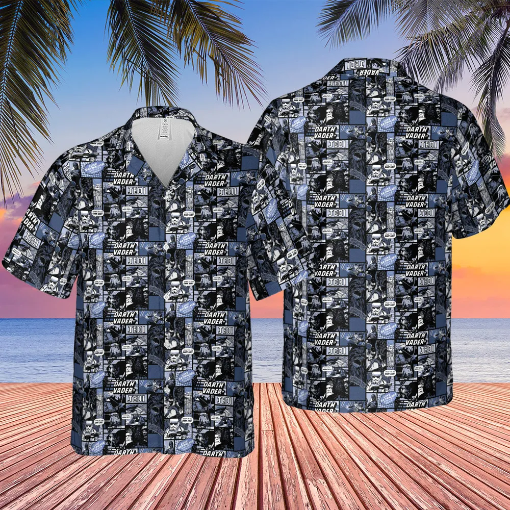 Star Wars Dark Side Comic Hawaiian Shirt - 4
