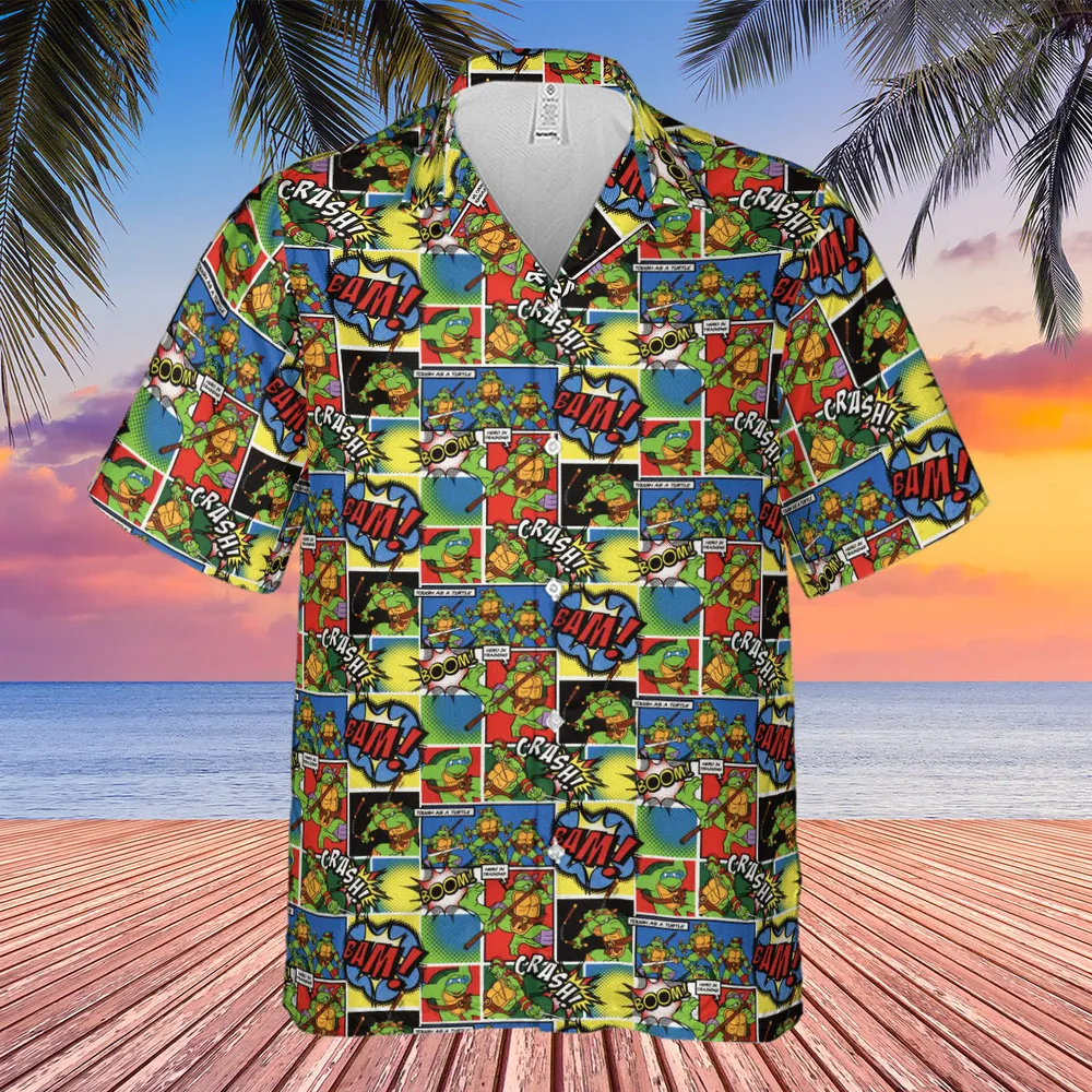 Teenage Mutant Ninja Turtles Comic Hawaiian Shirt - 3