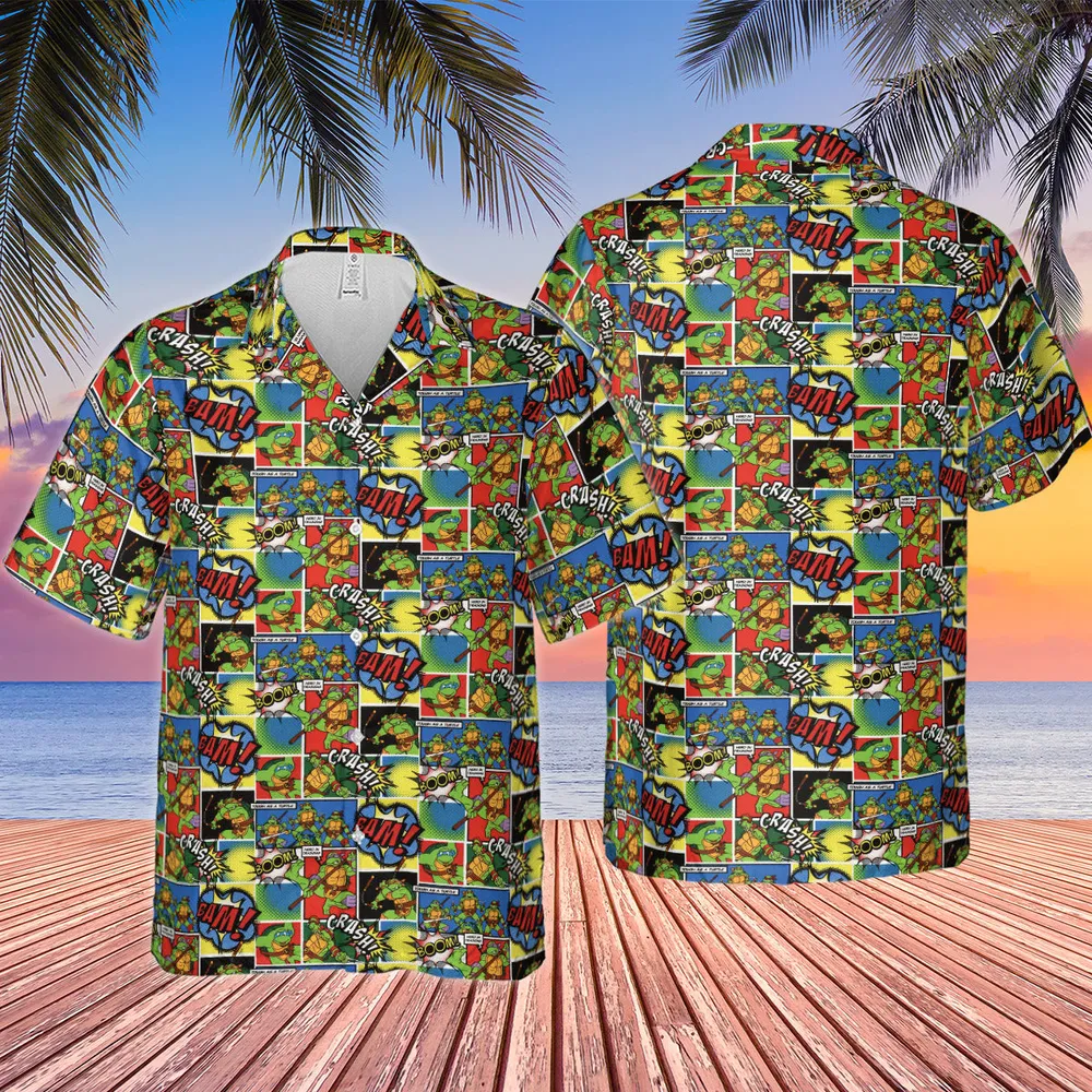 Teenage Mutant Ninja Turtles Comic Hawaiian Shirt - 4