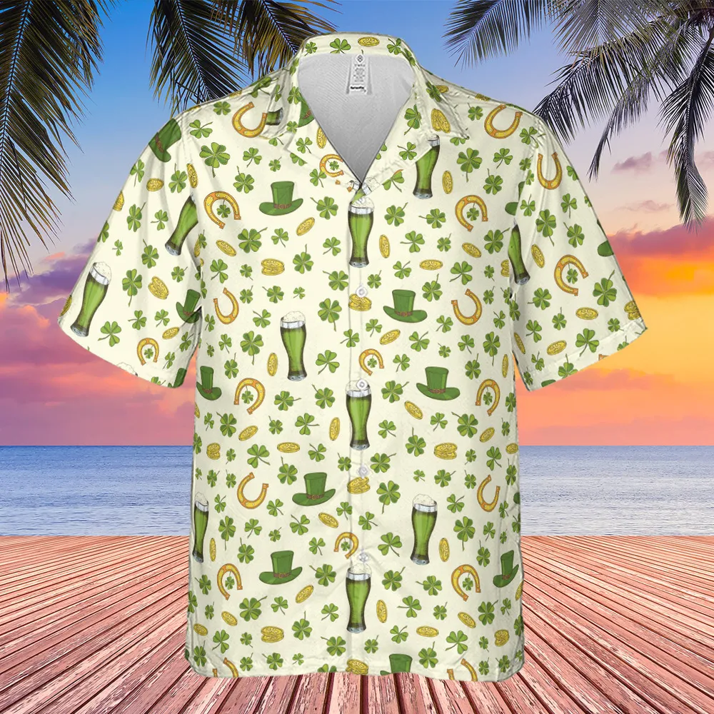 St.Patrick’s Day Pattern Hawaiian Shirt - 4