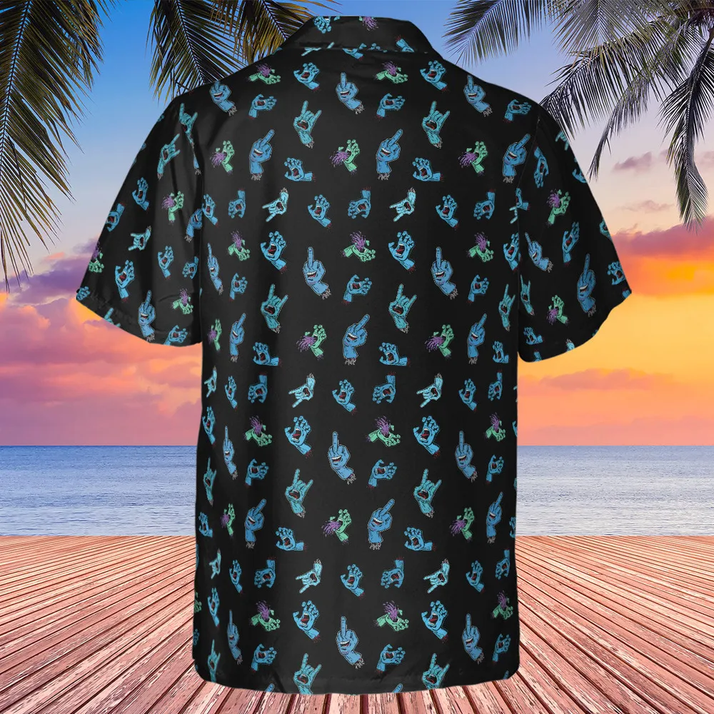Santa Cruz Screaming Hand Hawaiian Shirt - 2