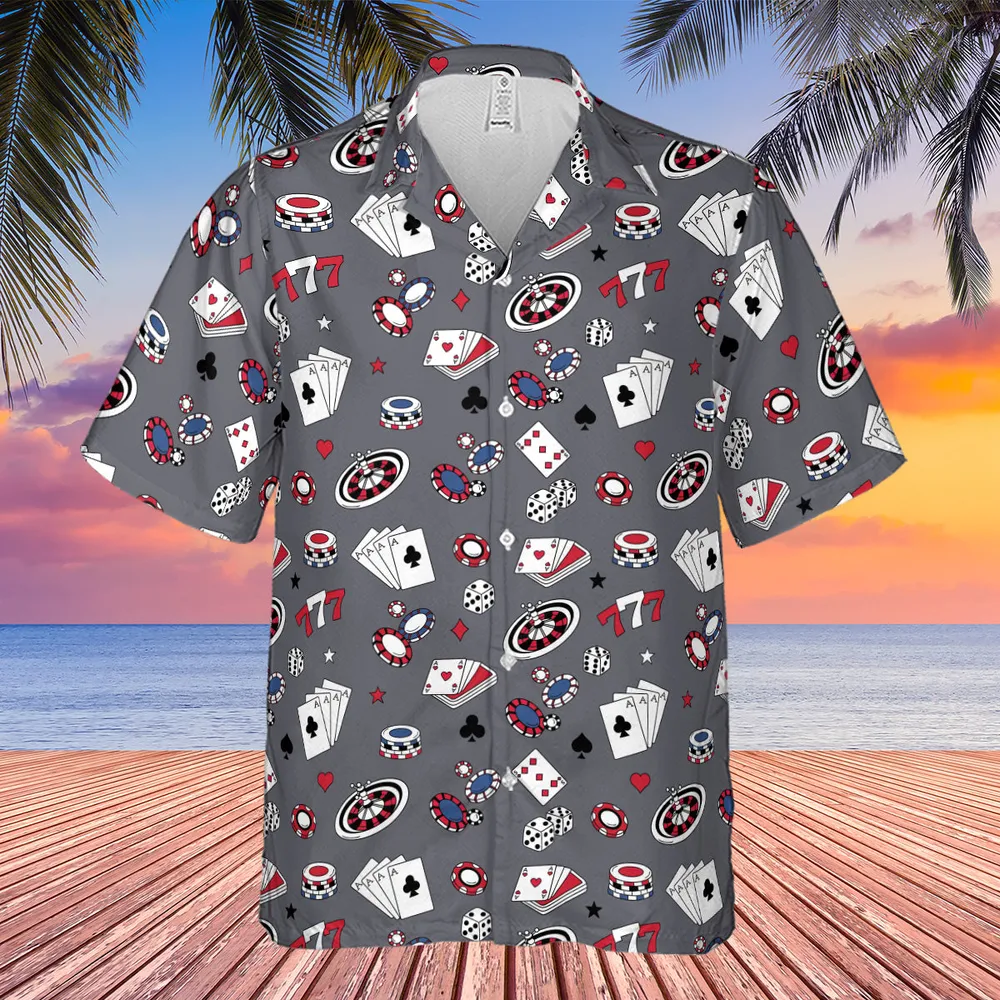 Vintage Poker Texas Hold’em Hawaiian Shirt - 3