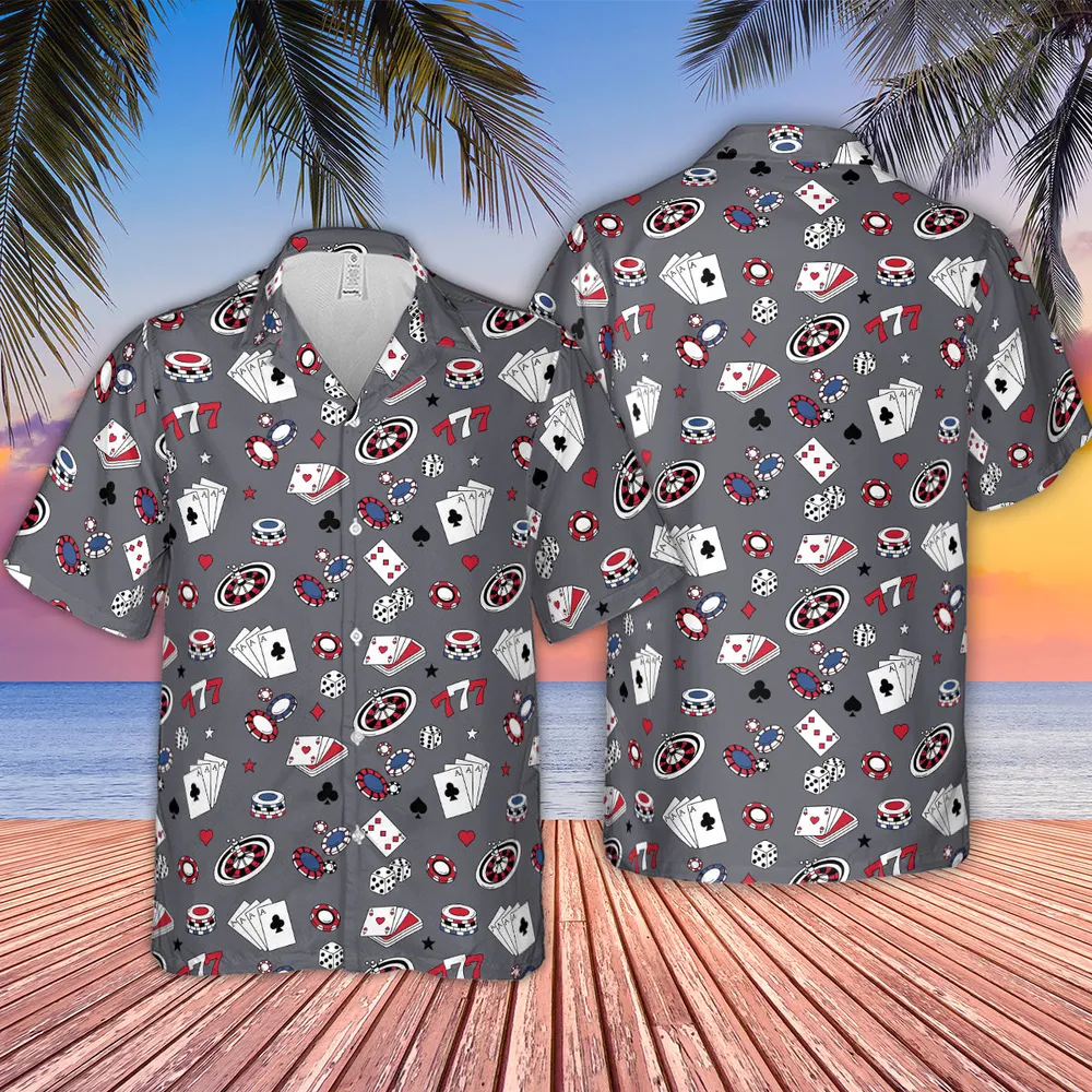 Vintage Poker Texas Hold’em Hawaiian Shirt - 4