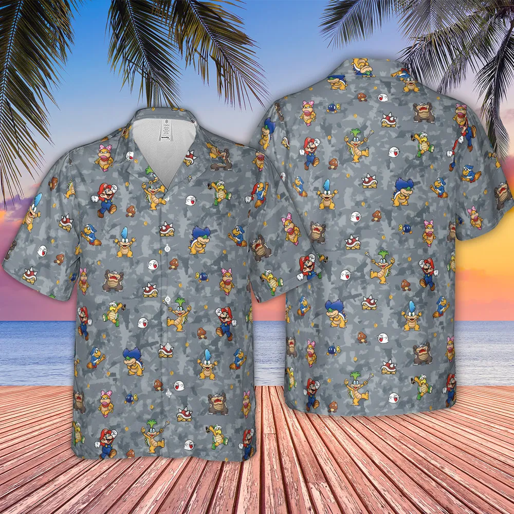 Super Mario Nintendo Video Game Hawaiian Shirt - 2