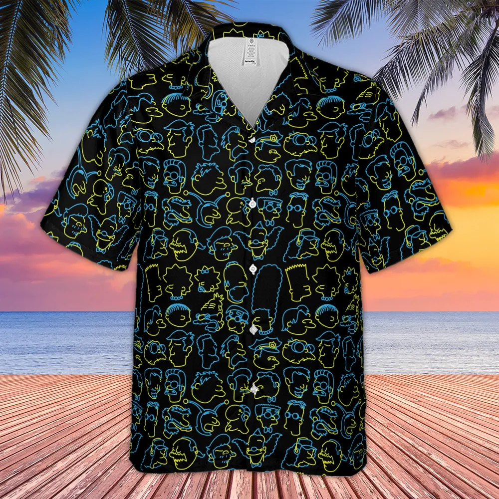 The Simpsons Neon Hawaiian Shirt - 4