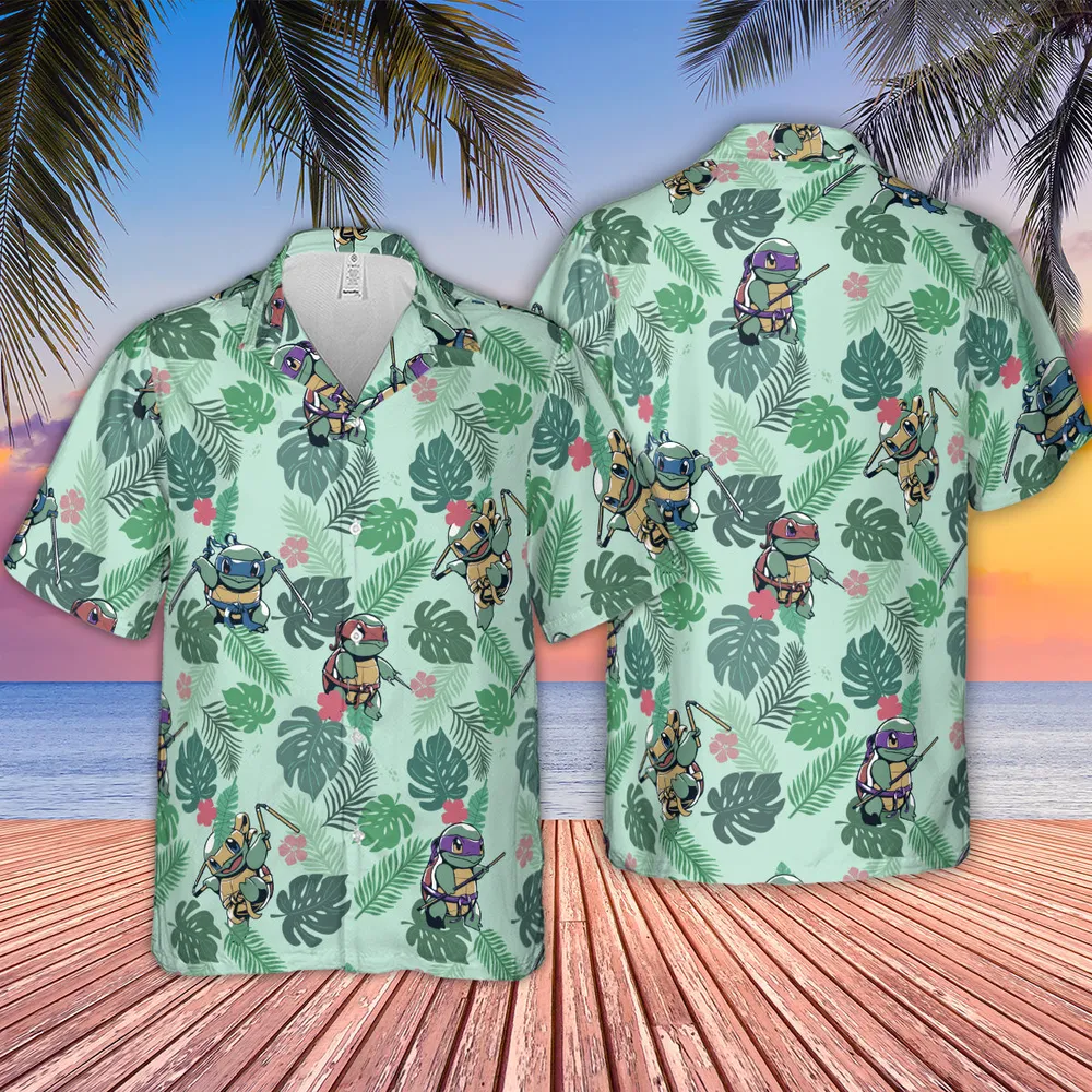 Teenage Mutant Ninja Squirtle Hawaiian Shirt - 4