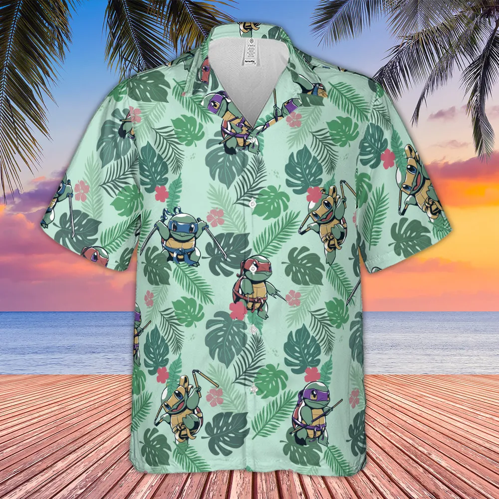 Teenage Mutant Ninja Squirtle Hawaiian Shirt - 3