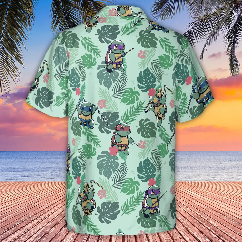 Teenage Mutant Ninja Squirtle Hawaiian Shirt - 2