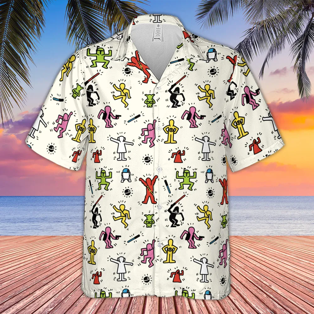 Pop Wars Star Wars Pop Art Pattern Hawaiian Shirt - 4