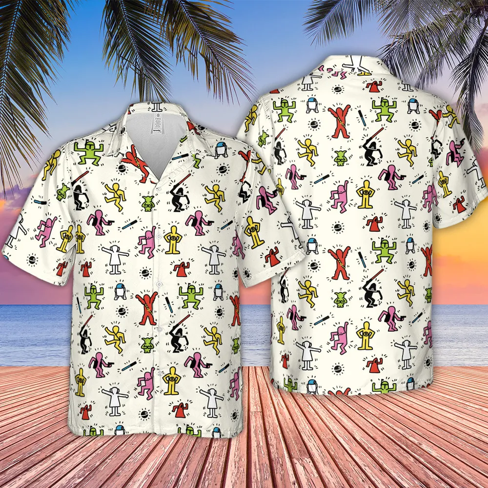 Pop Wars Star Wars Pop Art Pattern Hawaiian Shirt - 2