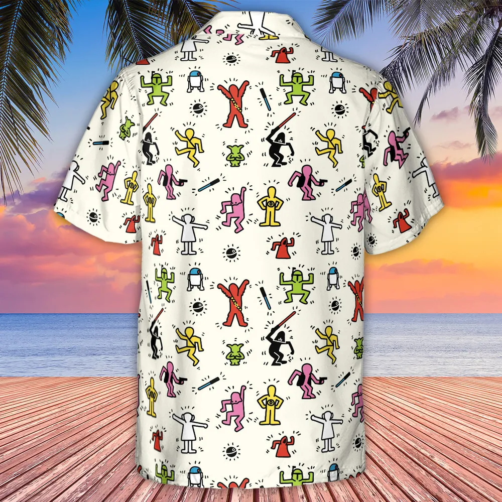 Pop Wars Star Wars Pop Art Pattern Hawaiian Shirt - 3