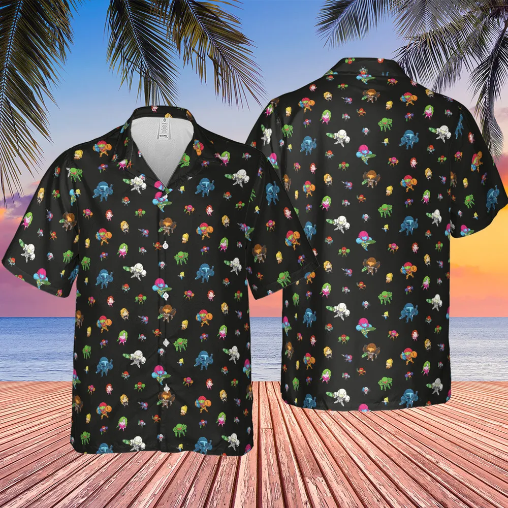 Metroid Pattern Hawaiian Shirt - 4