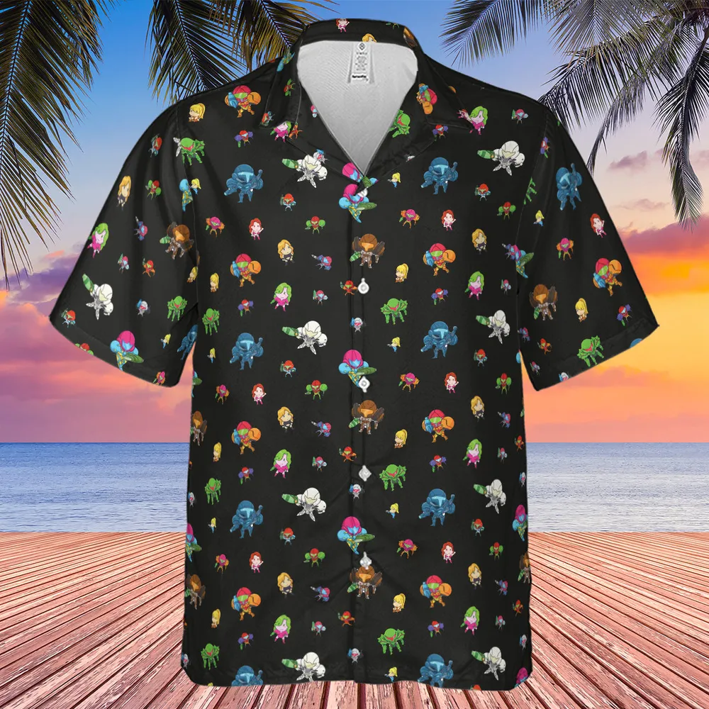 Metroid Pattern Hawaiian Shirt - 3