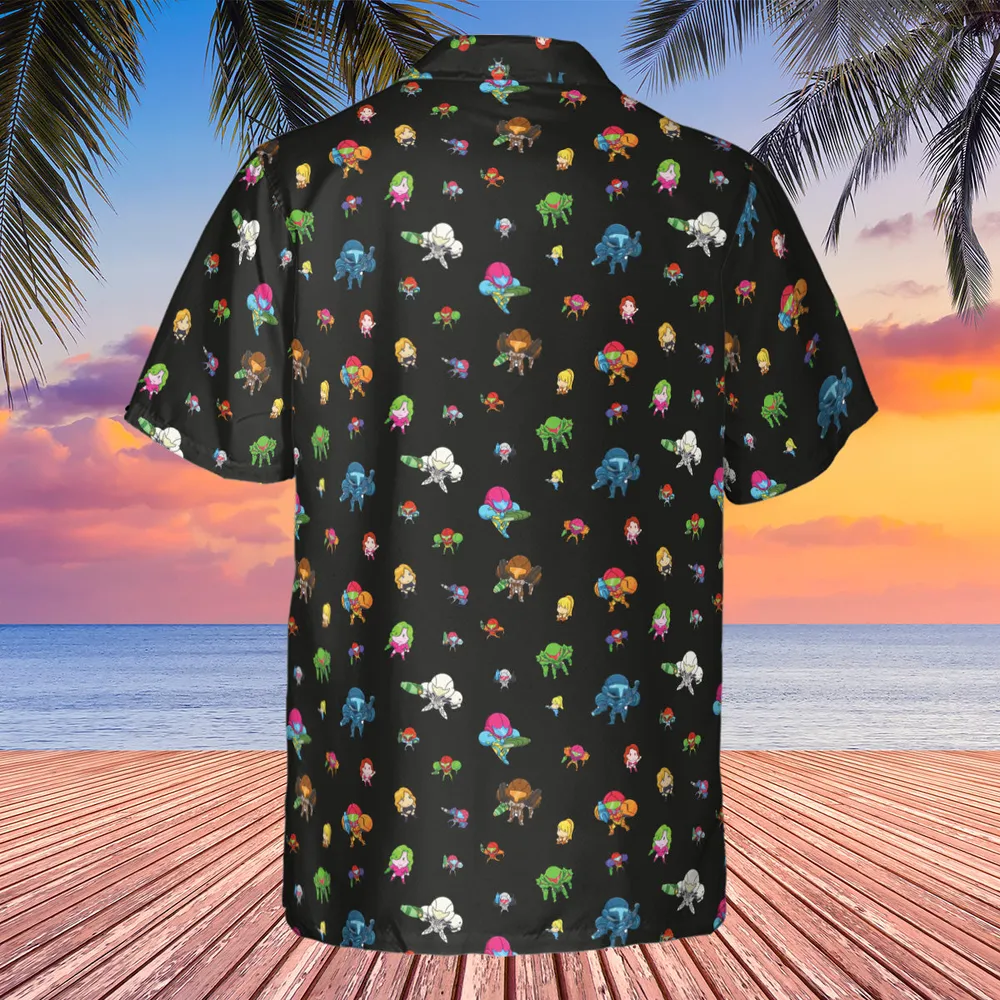 Metroid Pattern Hawaiian Shirt - 2