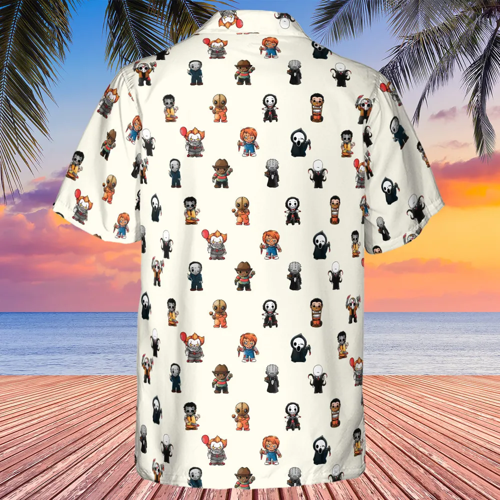 Horror Movies Characters Pattern Hawaiian Shirt - 2