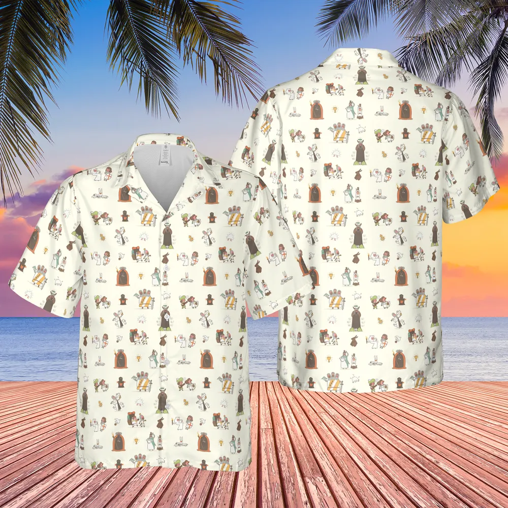 The Holy Grail Pattern Monty Python Button Down Hawaiian Shirt - 3