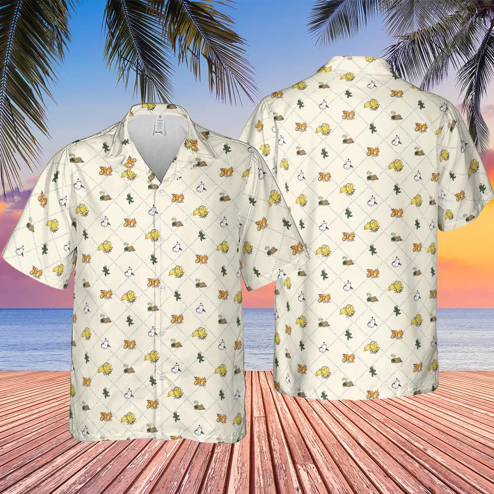 Final Fantasy Sleeping Creatures Pattern Hawaiian Shirt - 4