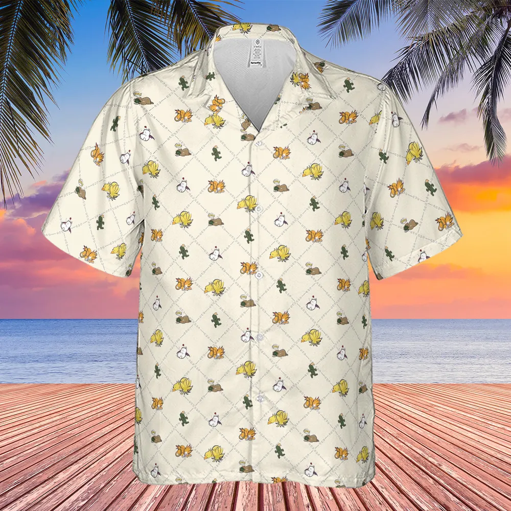 Final Fantasy Sleeping Creatures Pattern Hawaiian Shirt - 3