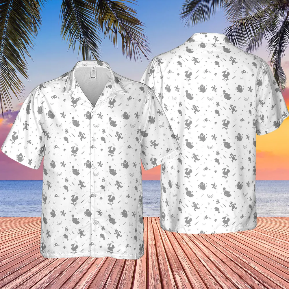 Final Fantasy Creatures Pattern Hawaiian Shirt - 4