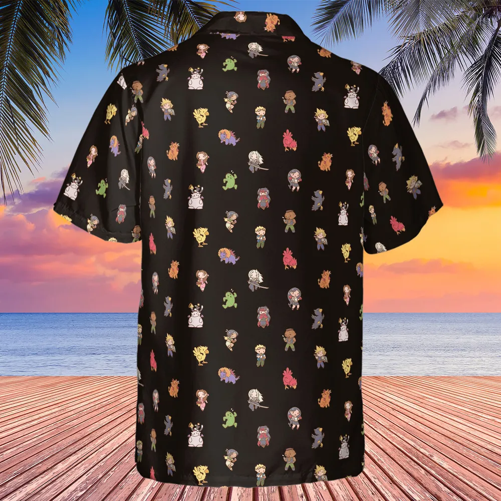 Final Fantasy Characters Pattern Hawaiian Shirt - 2