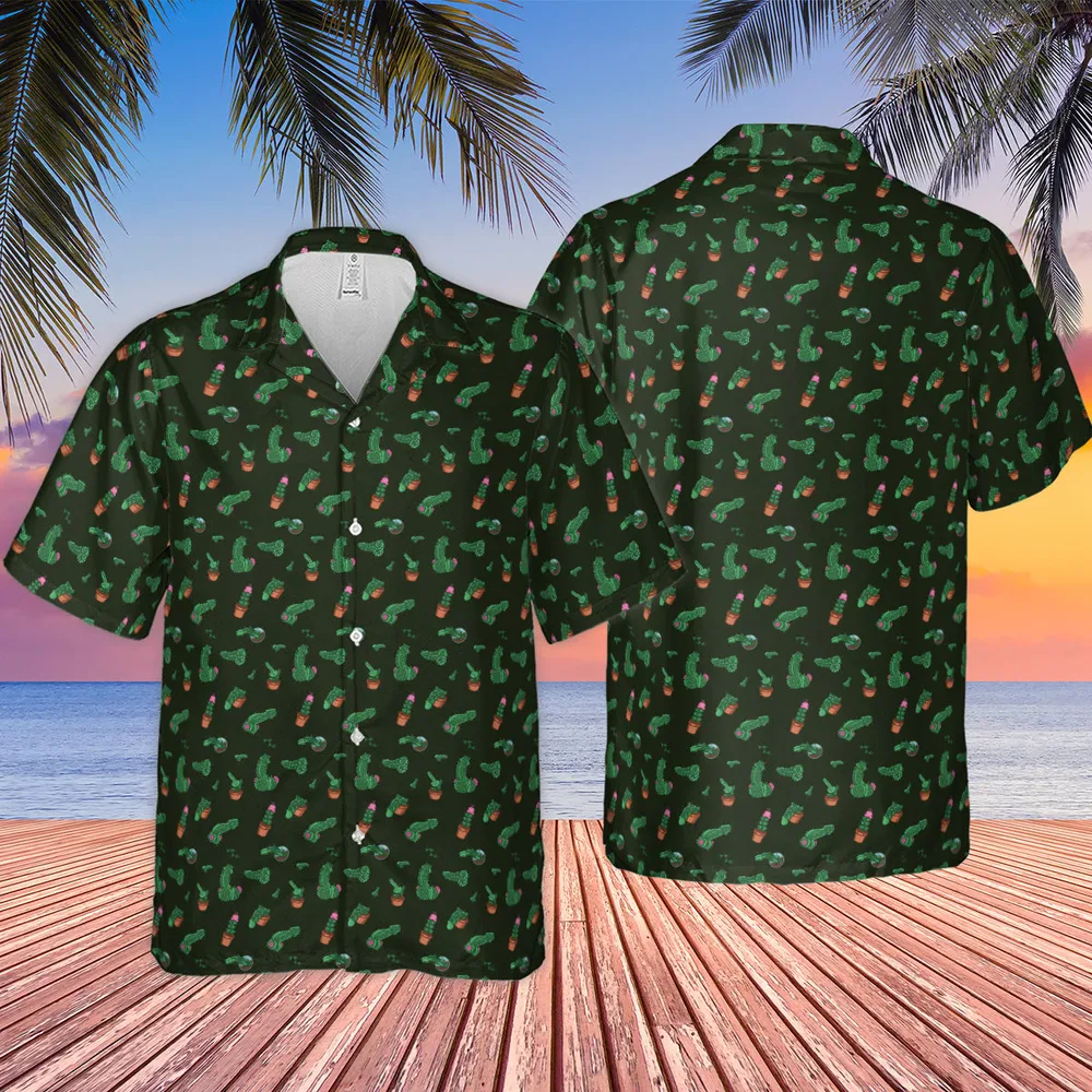 Funny Plants Pattern Hawaiian Shirt - 4