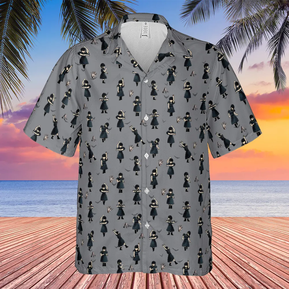Wednesday Dance Pattern Hawaiian Shirt - 4