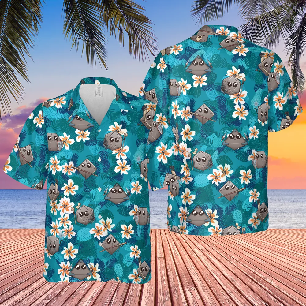 Kawaii Dices DnD Classes Hawaiian Shirt - 3