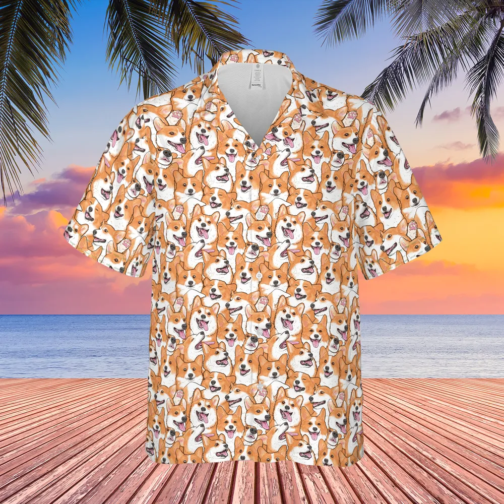 That's a lot of Corgi Hawaiian Shirt - 2