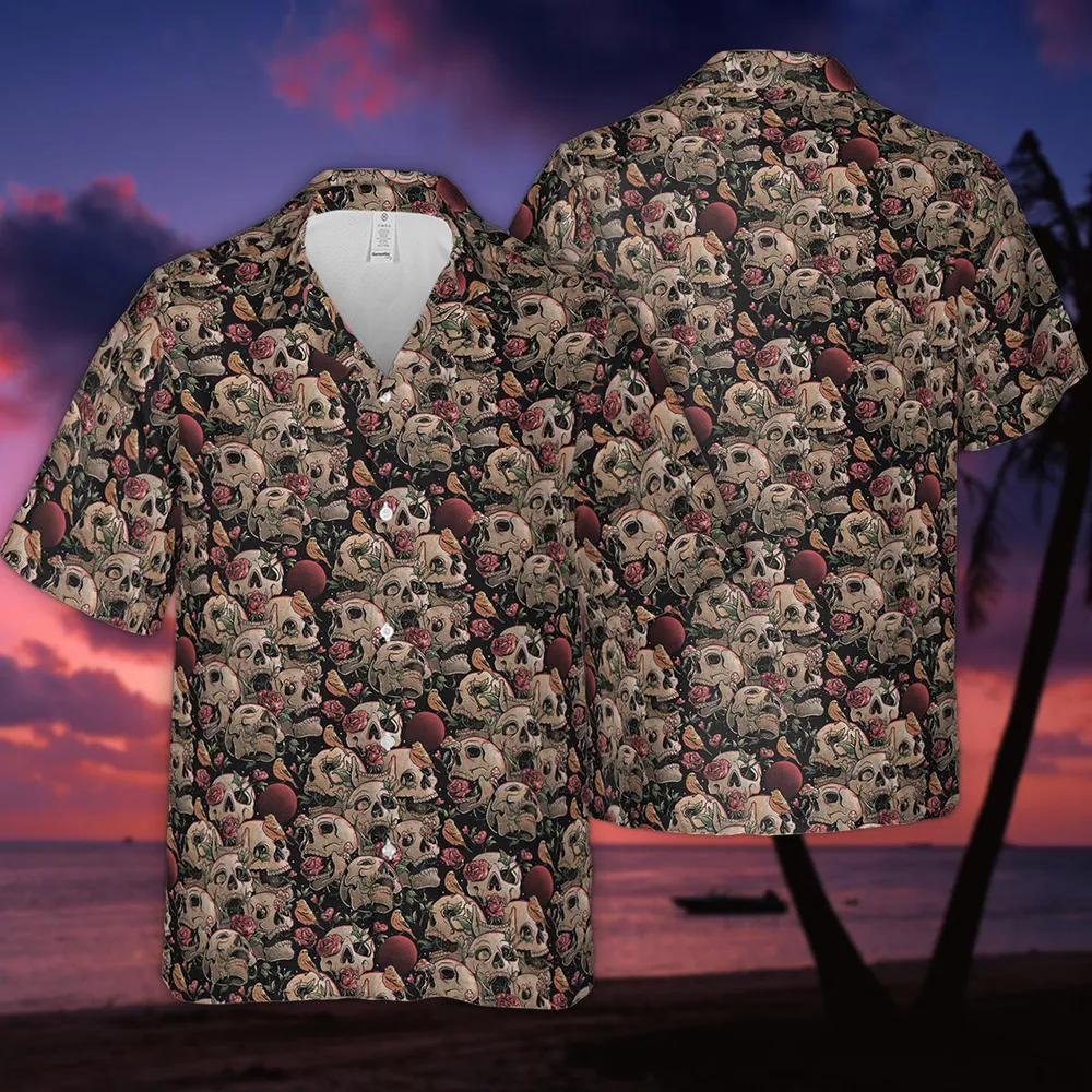 Life Grows Through Death Skull Hawaiian Shirt - 2