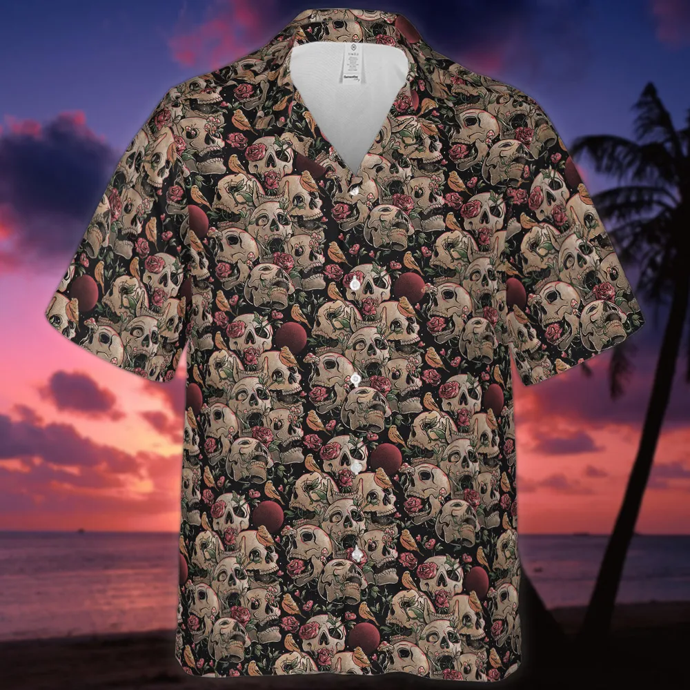 Life Grows Through Death Skull Hawaiian Shirt - 3