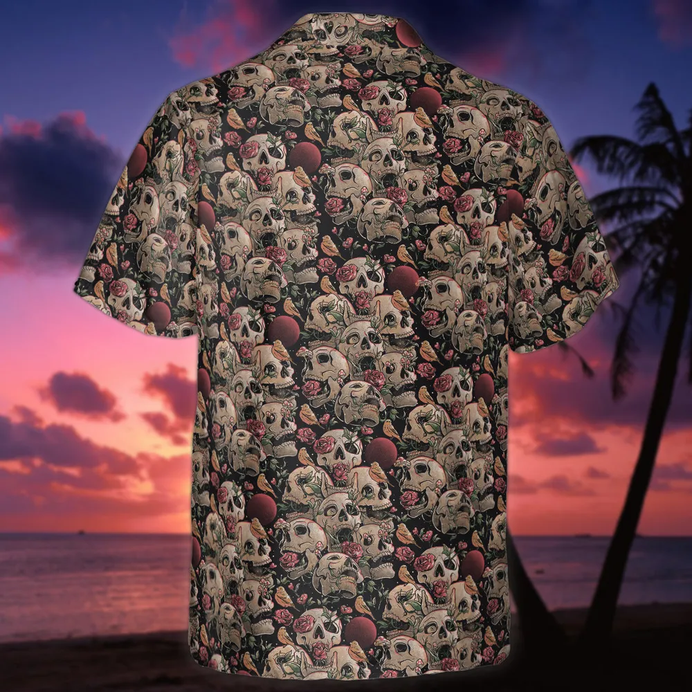 Life Grows Through Death Skull Hawaiian Shirt - 4