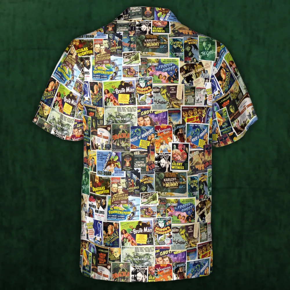 Vintage Horror Movies Hawaiian Shirt - 2