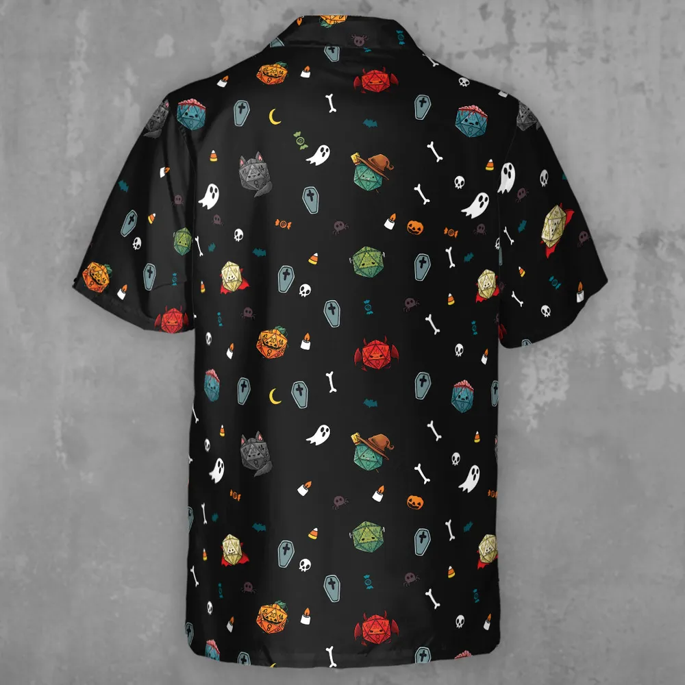 Halloween DND Dices Pattern Hawaiian Shirt - 2