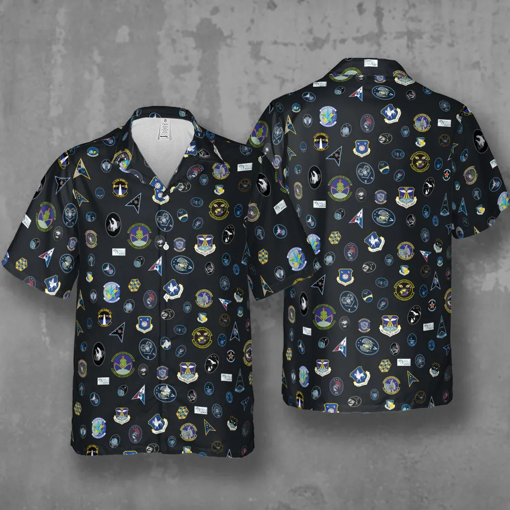 Space Force Squadron Pattern Hawaiian Shirt - 4