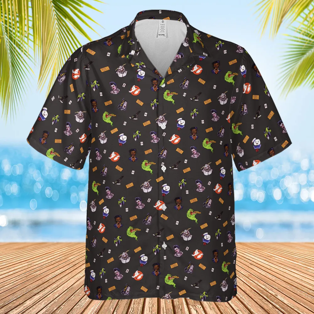 Ghostbusters Pattern Hawaiian Shirt - 2
