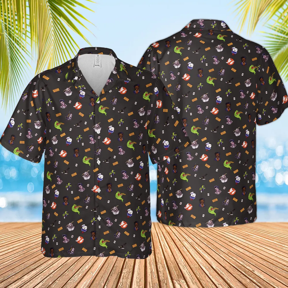 Ghostbusters Pattern Hawaiian Shirt - 3