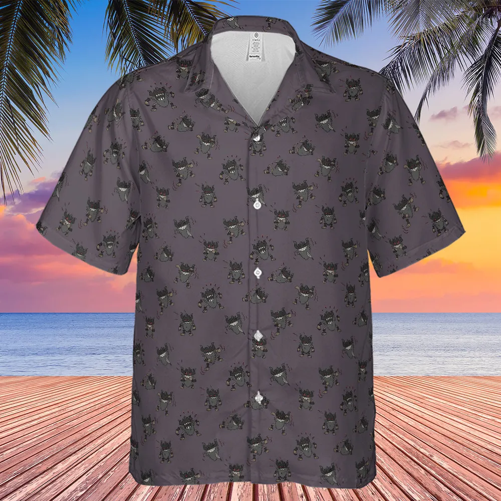 Perrrrrserker Pokemon Pattern Hawaiian Shirt - 3
