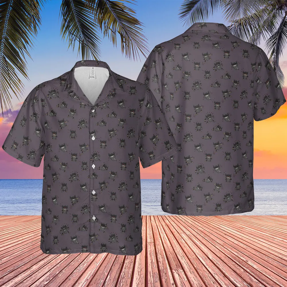 Perrrrrserker Pokemon Pattern Hawaiian Shirt - 4