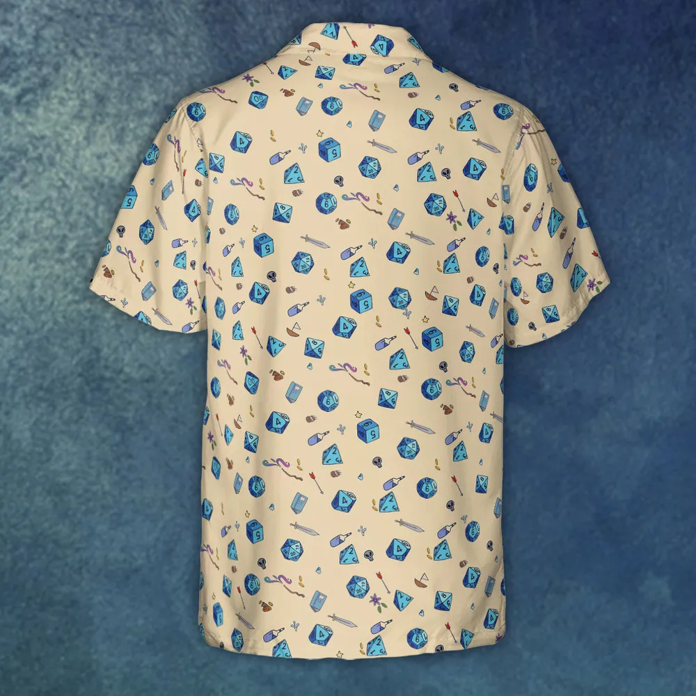 RPG DND Dices Pattern Hawaiian Shirt - 2
