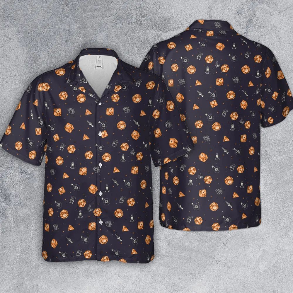 Halloween Dices Pattern Hawaiian Shirt - 3
