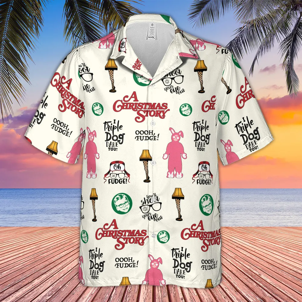 A Christmas Story Pattern Hawaiian Shirt - 4