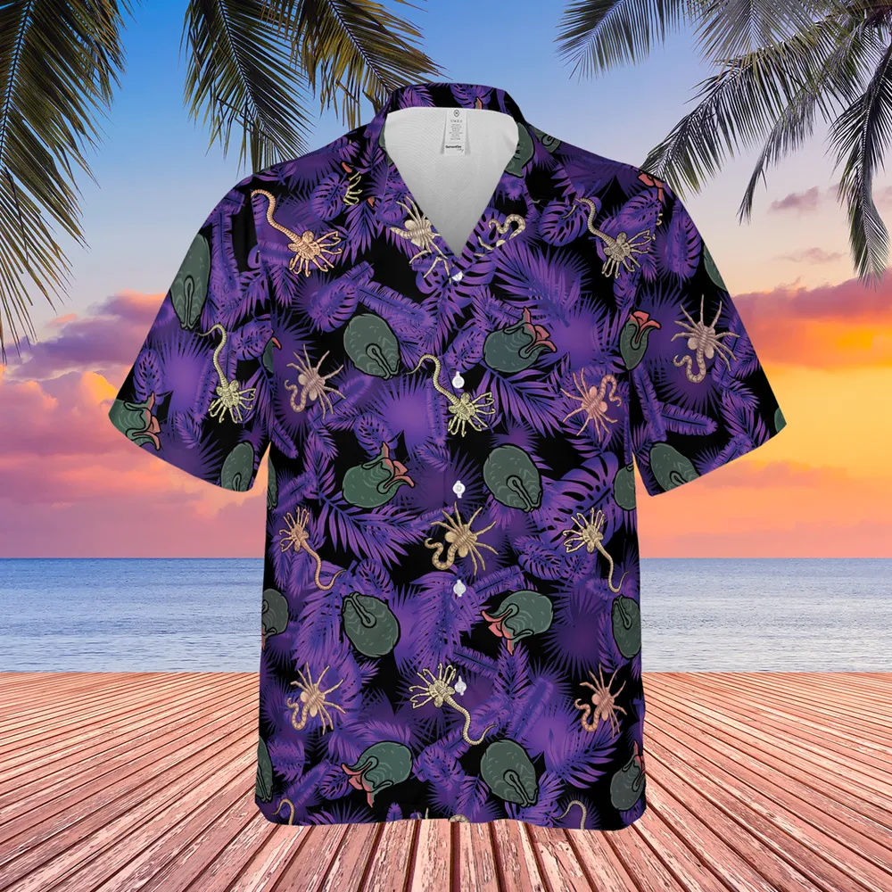 Alien Facehugger Ovomorph Hawaiian Shirt - 2