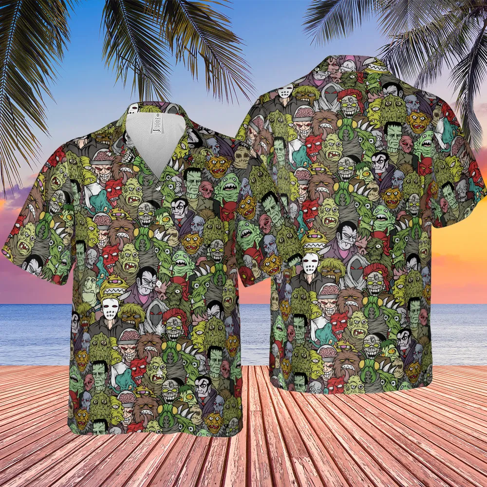 All The Monsters Are Here Hawaiian Shirt - 2