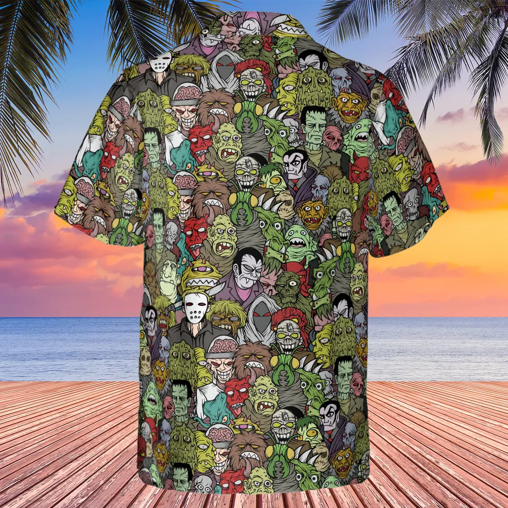 All The Monsters Are Here Hawaiian Shirt - 3