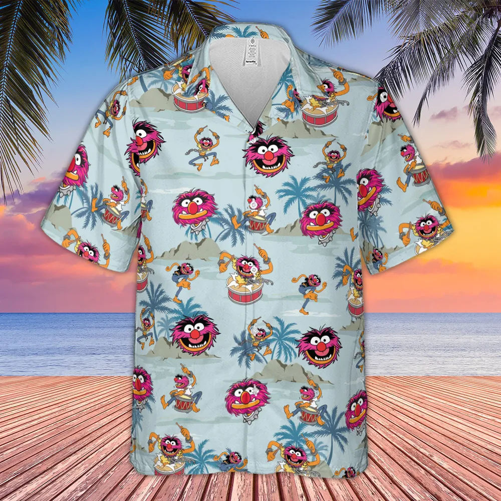 Animal The Muppet Show Drum Tropical Hawaiian Shirt - 4