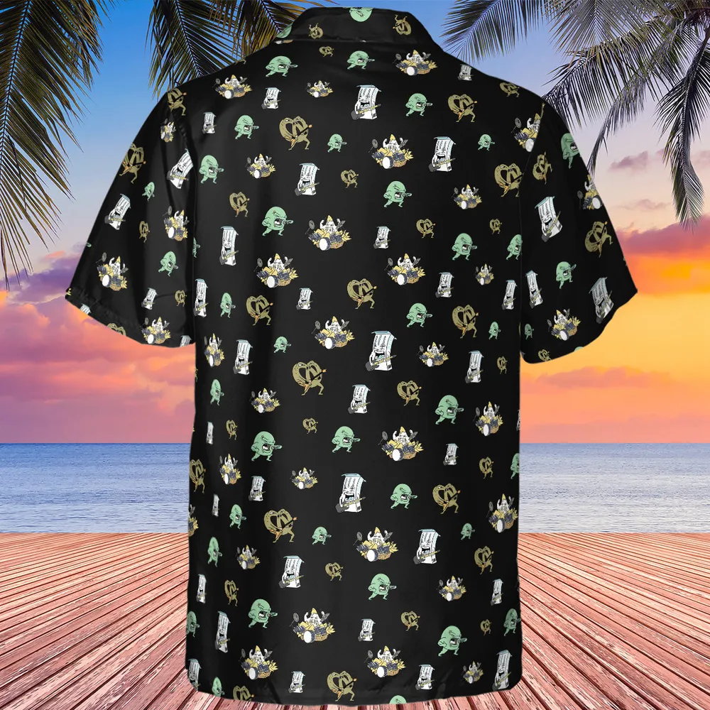 Aqua Teen Hunger Force Pattern Hawaiian Shirt - 2