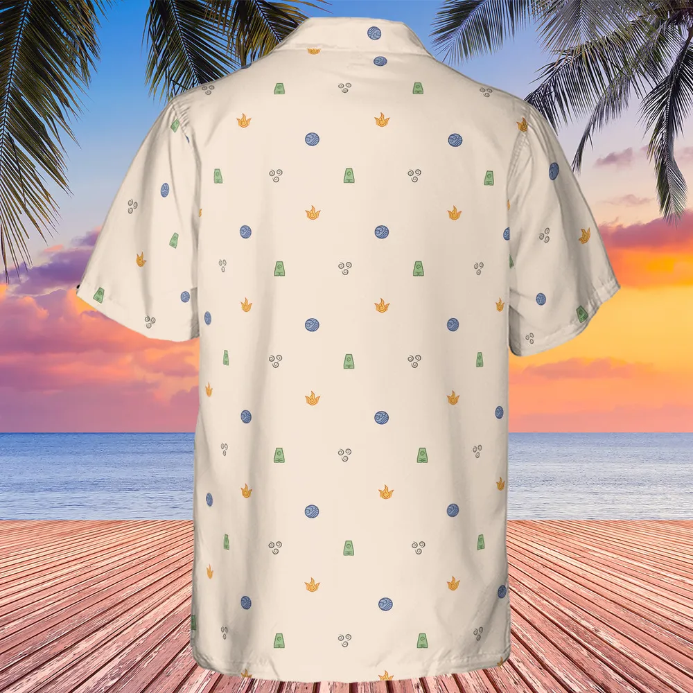 Avatar The Last Airbender Four Elements Pattern Hawaiian Shirt - 2